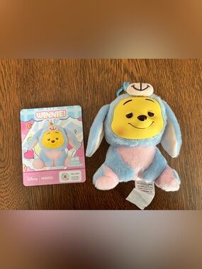 Disney x MINISO Winnie the Pooh in Eeyore Costume Plush Keychain Bag Charm -Rare